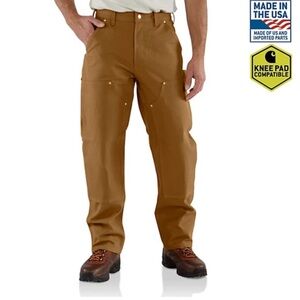 Carhartt Brown Loose Fit Firm Duck Double-Front Utility Work Pant Mens 40X30 NEW